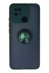 Newface Xiaomi Poco C40 Kılıf Montreal Yüzüklü Silikon Kapak - Yeşil