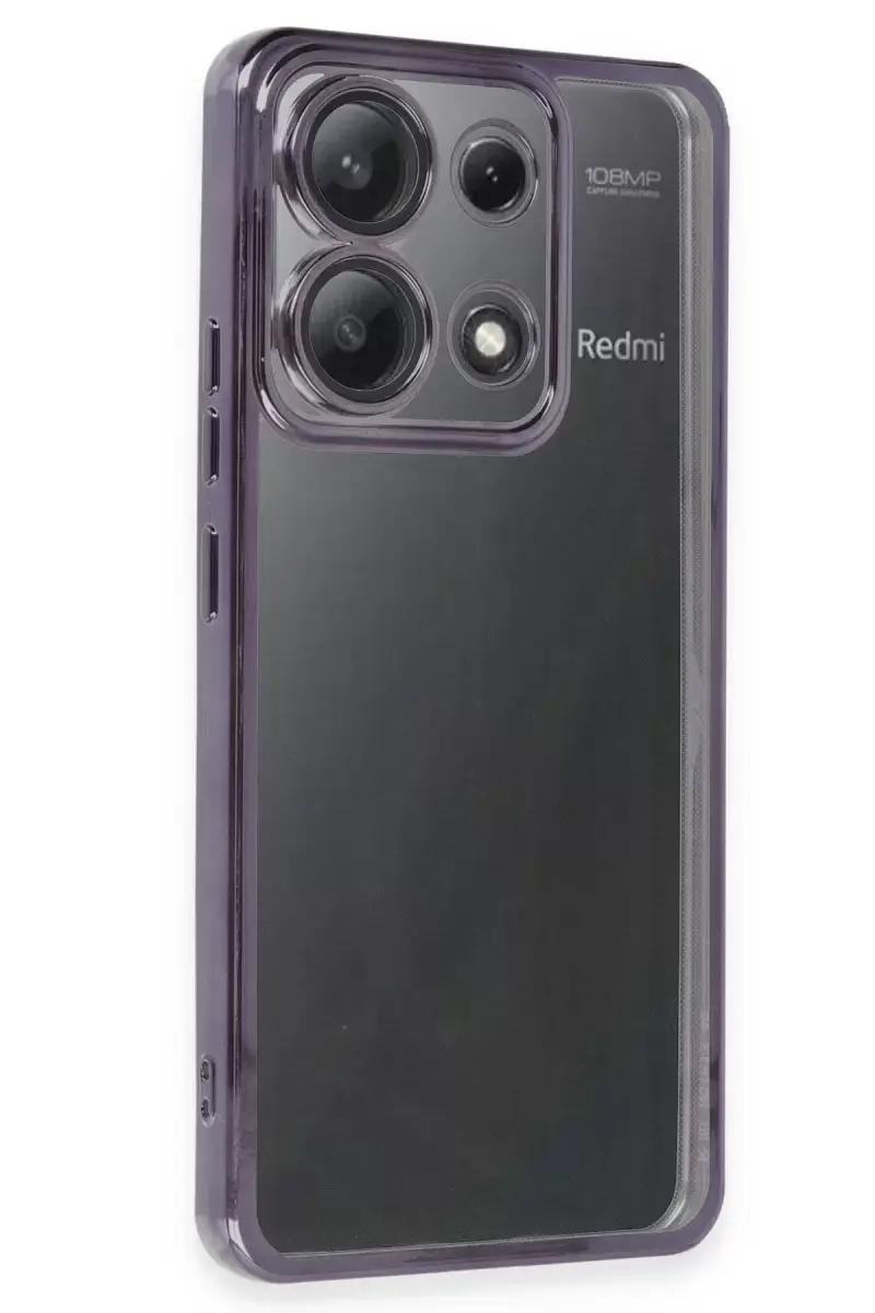 Newface Xiaomi Poco X6 Kılıf Razer Lensli Silikon - Mor