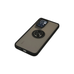 Xiaomi Redmi 10 2022 Kılıf Montreal Yüzüklü Silikon Kapak - Siyah