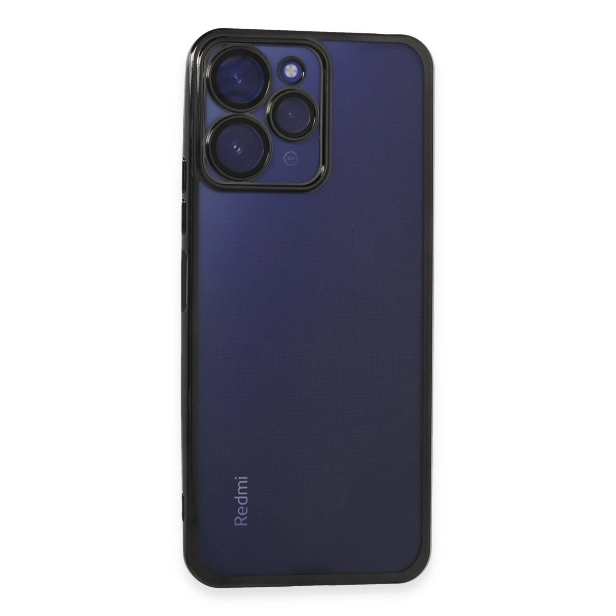 Xiaomi Redmi 12 Kılıf Razer Lensli Silikon - Siyah