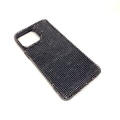 iPhone 13 6.1'' Uyumlu Kristal Taşlı Siyah Telefon Kılıfı Siyah Taşlı