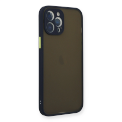 İphone 12 Pro Max Kılıf Montreal Silikon Kapak - Lacivert