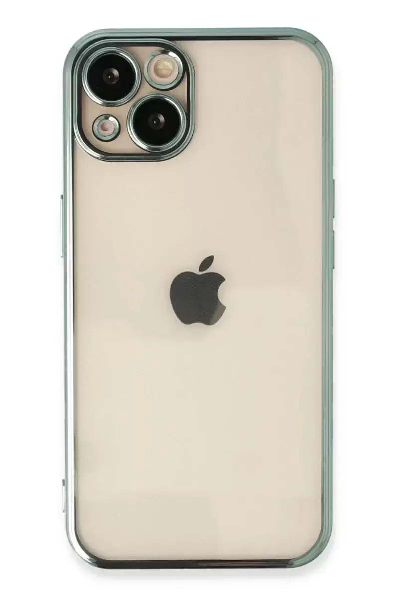 Newface Apple İphone 13 Kılıf Razer Lensli Silikon - Yeşil
