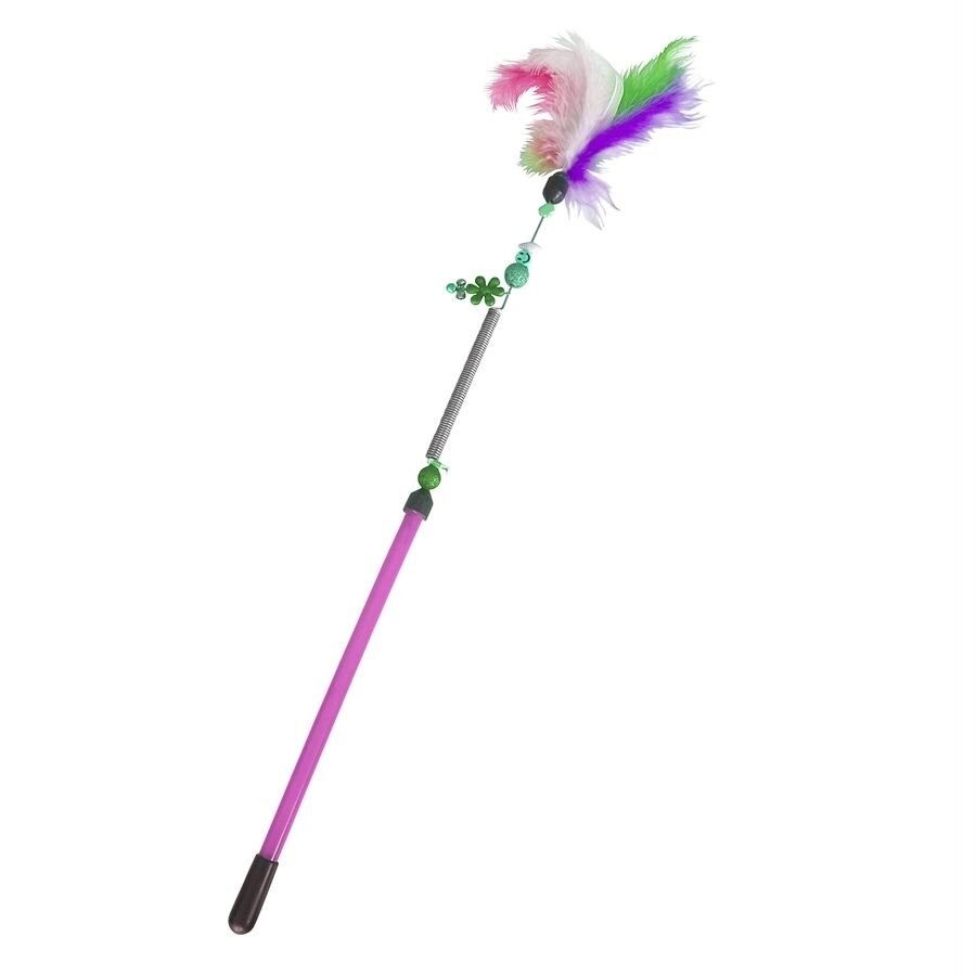 Markapet Yaylı Kedi Oyun Oltası 13 cm - 44 cm Pembe