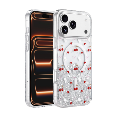 Onegif  İphone 17 Pro Misk Simli Magsafe Kapak - Desen 5