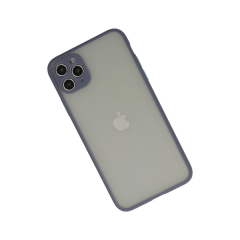 İphone 12 Pro Max Kılıf Montreal Silikon Kapak - Gri