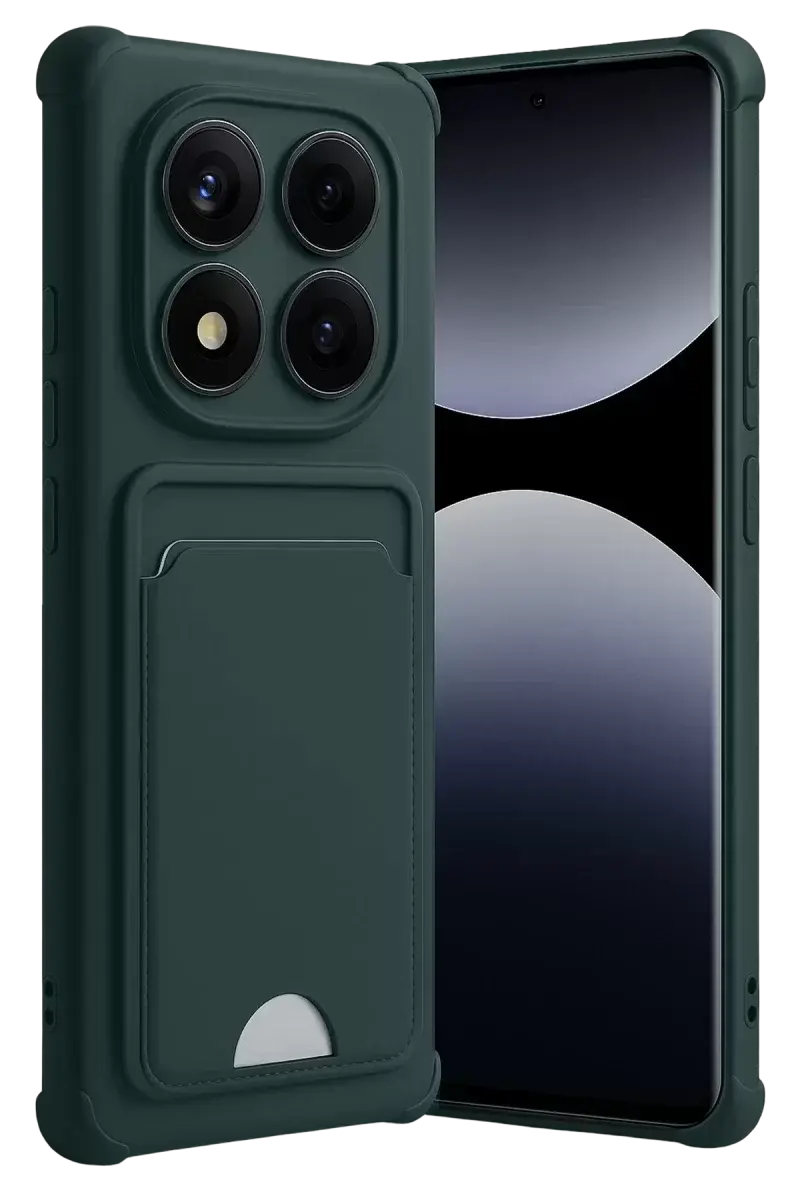 Newface Xiaomi Redmi Note 14 Pro 5g Kelvin Kartvizitli Silikon - Koyu Yeşil