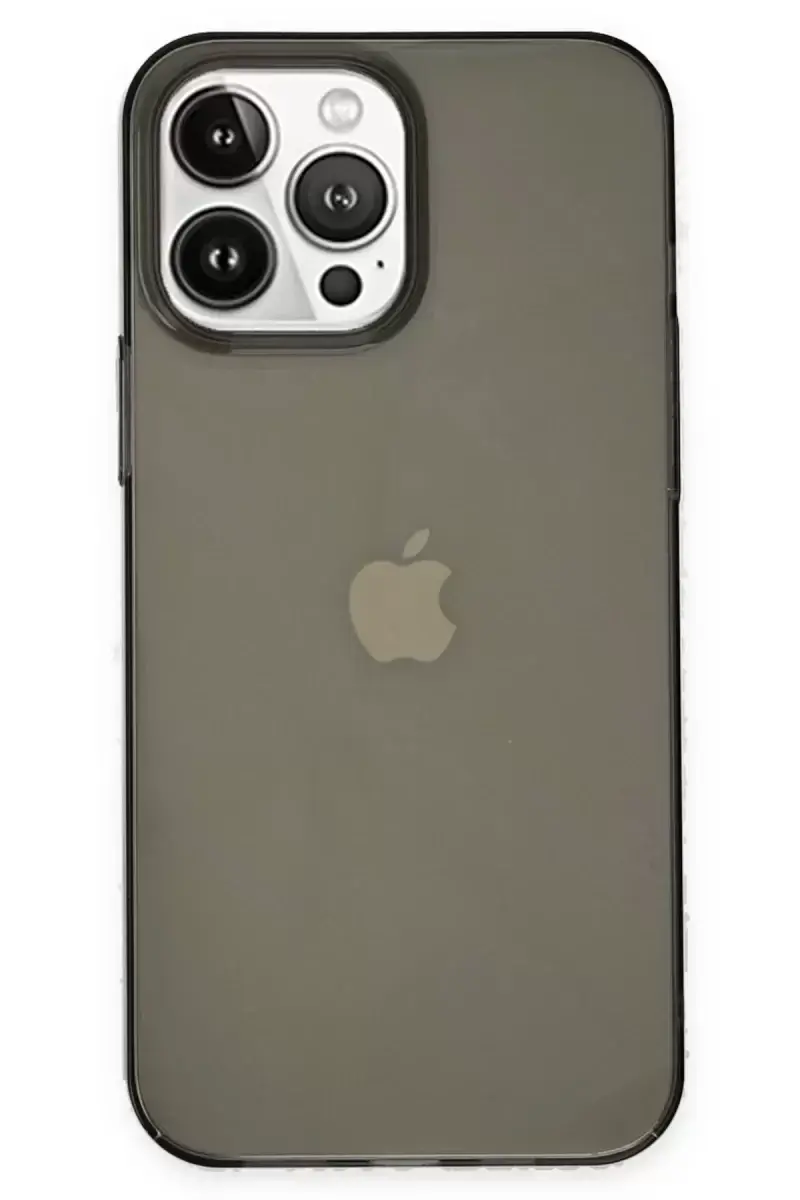 Newface Apple İphone 14 Pro Kılıf Pc Sert Şeffaf Kapak - Siyah