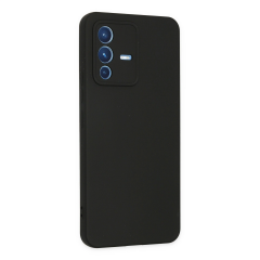 Vivo V23 5g Kılıf Nano İçi Kadife Silikon - Siyah