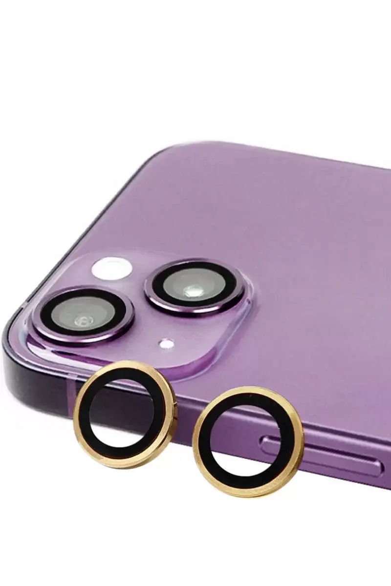 Newface İphone 15 Plus Raze Metal Kamera Lens - Sarı