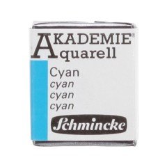 Akademie Yarım Tablet Suluboya - Cyan