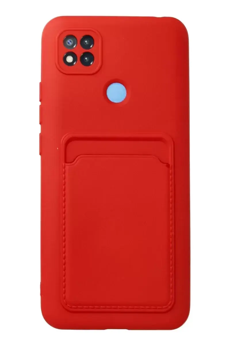 Newface Xiaomi Redmi 9c Kılıf Kelvin Kartvizitli Silikon - Kırmızı