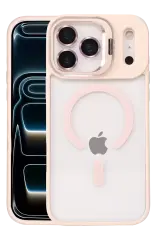 Joko Apple İphone 17 Pro Remim Lensli Magsafe Standlı Kapak - Pembe