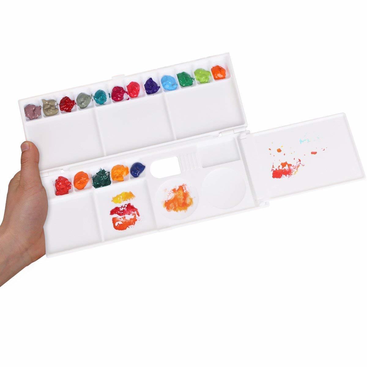 Plastik Suluboya Paleti - Çok Fonksiyonlu- 10X26CM