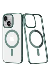 Newface İphone 14 Plus Kılıf Element Magneticsafe Sert Kapak - Köknar Yeşili
