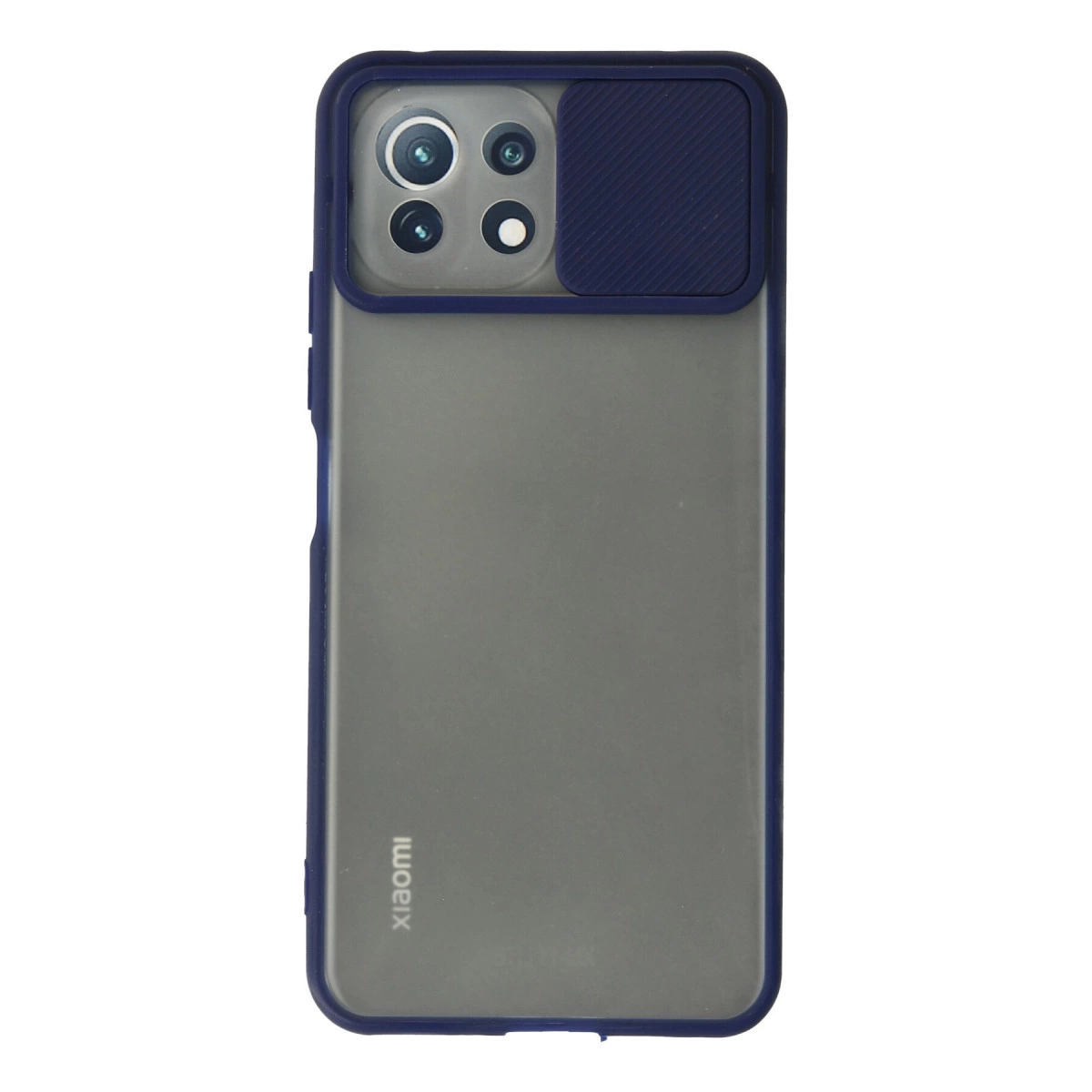 Xiaomi Mi 11 Lite Kılıf Palm Buzlu Kamera Sürgülü Silikon - Lacivert