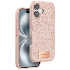 Onegif  İphone 16 Plus Bright Simli Kapak - Pembe