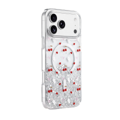 Onegif  İphone 17 Pro Max Misk Simli Magsafe Kapak - Desen 5