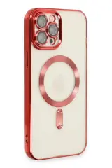 Newface İphone 12 Pro Max Kılıf Kross Magneticsafe Kapak - Kırmızı