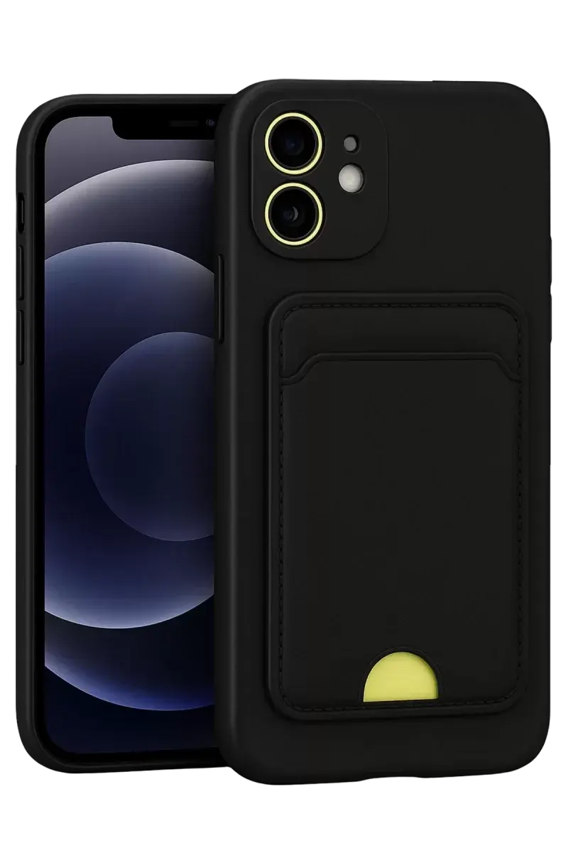 Newface İphone 11 Kılıf Kelvin Kartvizitli Silikon - Siyah