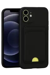 Newface İphone 11 Kılıf Kelvin Kartvizitli Silikon - Siyah