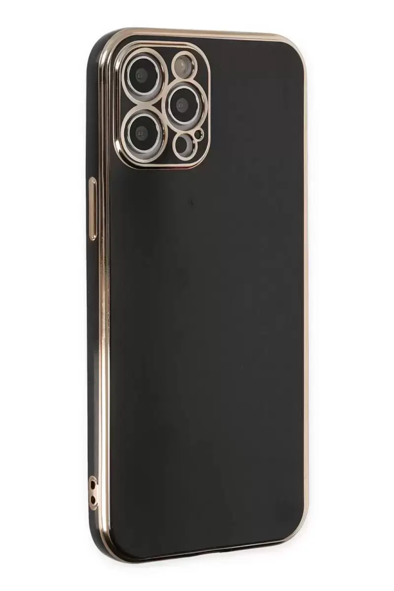 Newface İphone 12 Pro Max Kılıf Volet Silikon - Siyah