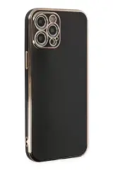 Newface İphone 12 Pro Max Kılıf Volet Silikon - Siyah