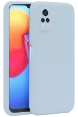 Newface Vivo Y53s Kılıf Nano İçi Kadife Silikon - Buz Mavi