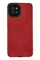Newface Samsung Galaxy A03 Kılıf Loop Deri Silikon - Kırmızı