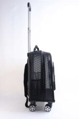Markapet Prestige Model Tekerlekli Kedi Köpek Taşıma Çantası 42 x 40 x 22 cm Siyah 15 kg