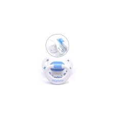 BabyTime BT124 Silikon Damaklı Desenli Emzik No 3 - Mavi