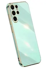 Newface Samsung Galaxy S25 Ultra Kılıf Volet Silikon - Açık Yeşil