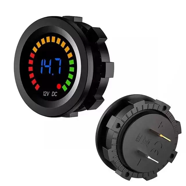 Powermaster Ic-230e 6-18 Volt Voltmetre Pano Tipi Akü Göstergeli 28 Mm