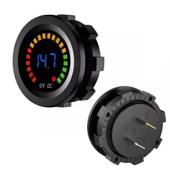 Powermaster Ic-230e 6-18 Volt Voltmetre Pano Tipi Akü Göstergeli 28 Mm