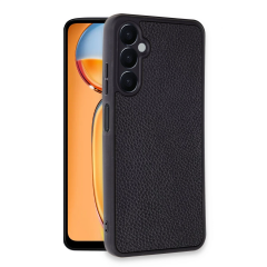 Samsung Galaxy A55 5g Kılıf Aras Deri Kapak - Siyah