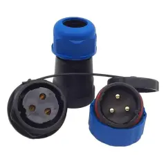 Sd28 Su Geçirmez 3 Pin  Erkek-dişi Yuvarlak 28 Mm Konnektör