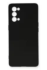 Newface Oppo Reno 5 Pro Kılıf Nano İçi Kadife Silikon - Siyah