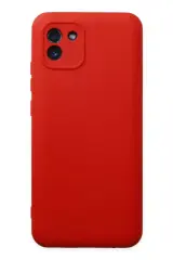 Newface Samsung Galaxy A03 Kılıf Nano İçi Kadife Silikon - Kırmızı