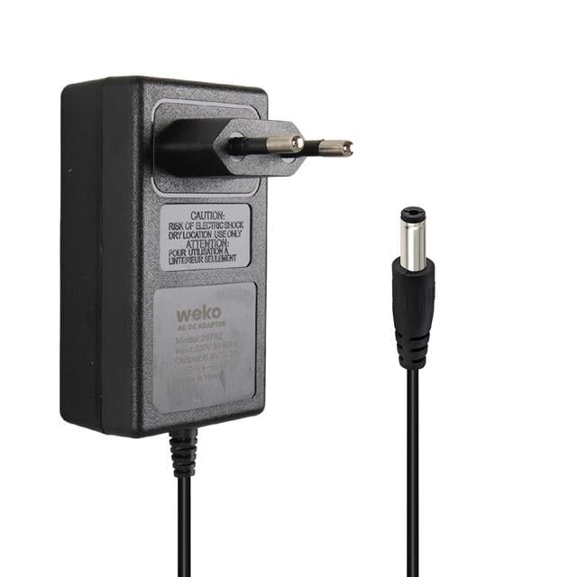 Weko 8.4 Volt - 2 Amper 5.5x2.5mm Uçlu Priz Tip Kırmızı Yeşil Ledli Yerli Üretim Akü Şarj Adaptörü