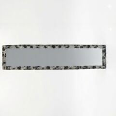 Kristal Taşlı İç Dikiz Aynası Tırnaklı Ayna 29,5x7cm Leopar Desenli