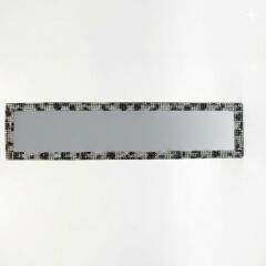 Kristal Taşlı İç Dikiz Aynası Tırnaklı Ayna 29,5x7cm Leopar Desenli