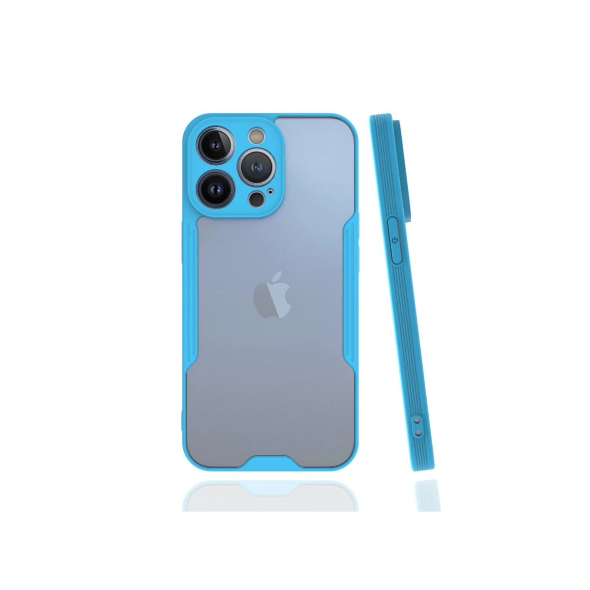 İphone 13 Pro Max Kılıf Platin Silikon - Mavi