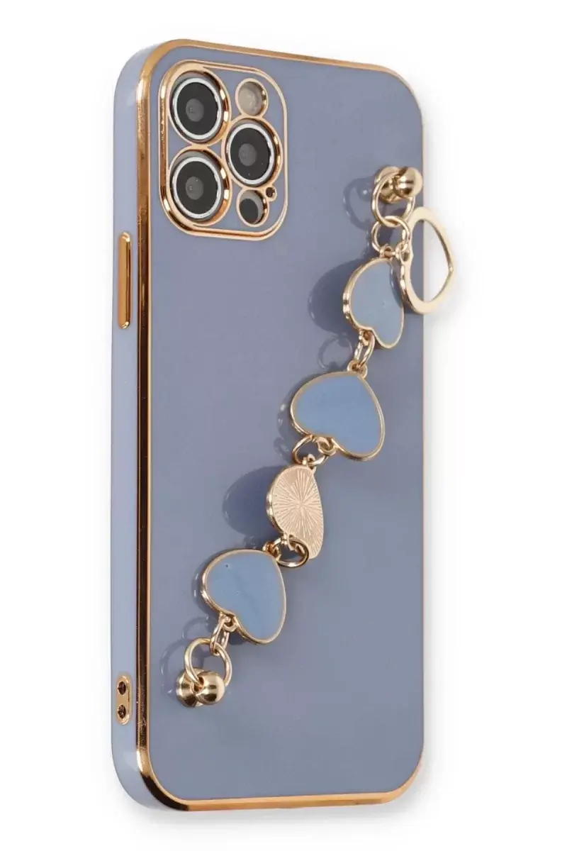 Newface İphone 12 Pro Max Kılıf Esila Silikon - Gri