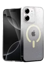 Newface Apple İphone 12 Pummel Shiny Magsafe Kapak - Siyah
