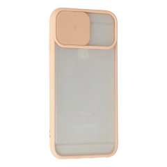 İphone 6 Plus Kılıf Palm Buzlu Kamera Sürgülü Silikon - Pembe