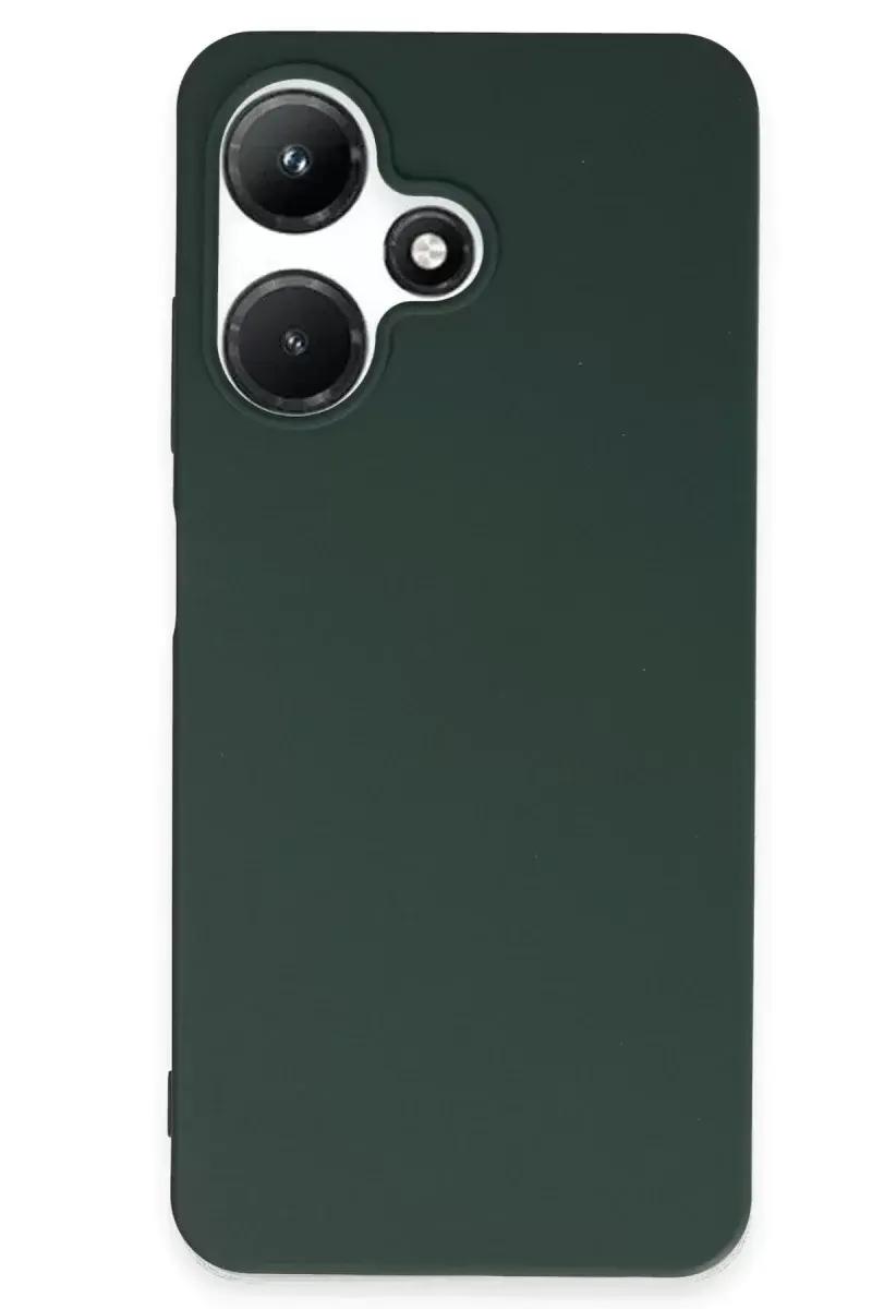 Newface İnfinix Hot 30i Kılıf First Silikon - Koyu Yeşil