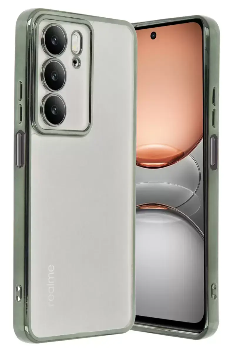 Newface Realme C75 4g Kılıf Razer Lensli Silikon - Yeşil