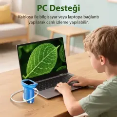 Sunup Sn-37895 Çocuklar İçin Dijital Mikroskop 1000x Büyütme, 2.0'' Ips Ekran Ve Taşınabilir