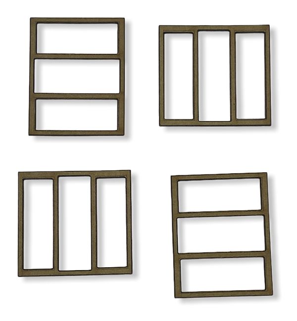 Pencere 3 Çerçeveli - 1/50 - 42x30mm - 4'lü - No:KP-944