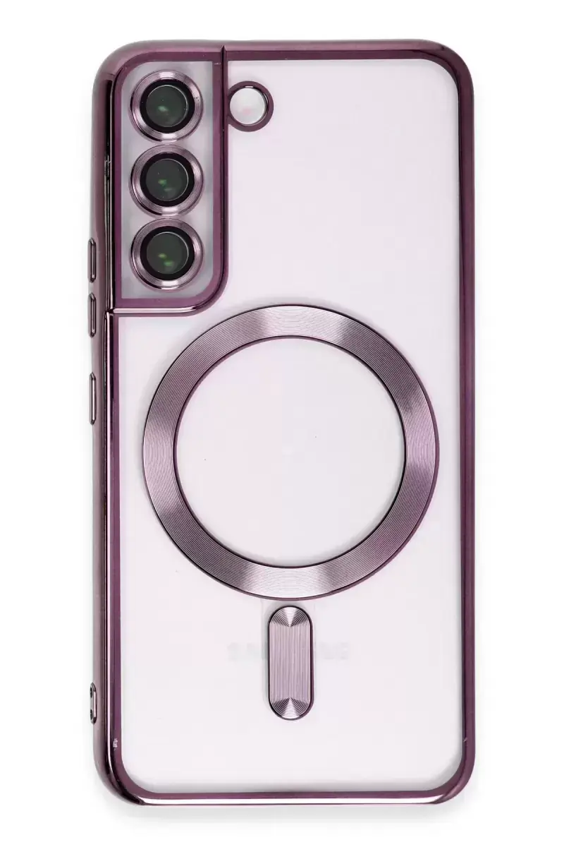 Newface Samsung Galaxy S22 Kılıf Kross Magneticsafe Kapak - Mor